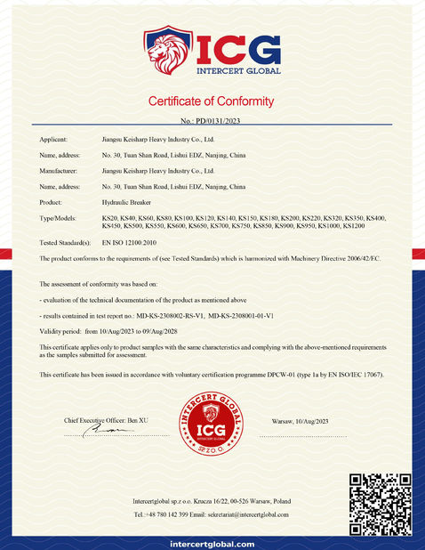 Китай Jiangsu Keisharp Heavy Industry Co., Ltd. Сертификаты